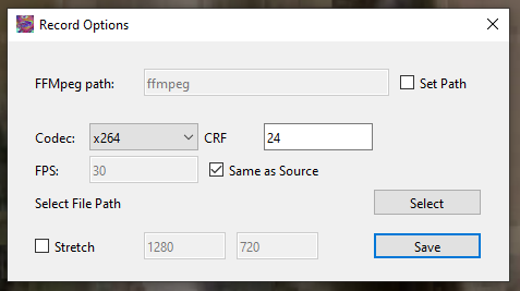 FFMpeg path will only be of interest to you if you need to change the ...